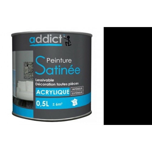 ADDICT ACRYLIQUE SATIN NOIR 0.5L
